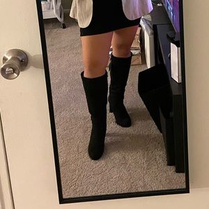 Black knee high boots